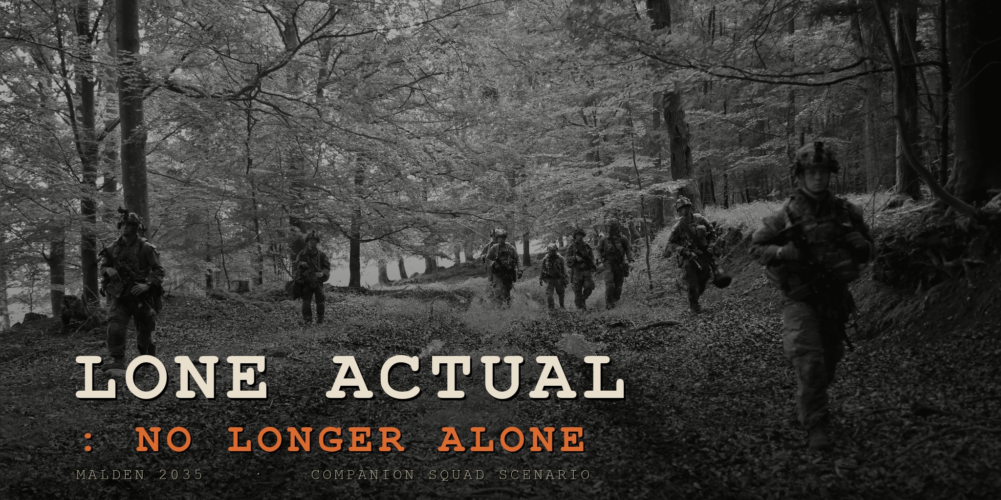LONE ACTUAL: No Longer Alone — Malden 2035 package art